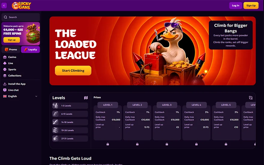 VIP programma van Luckygans